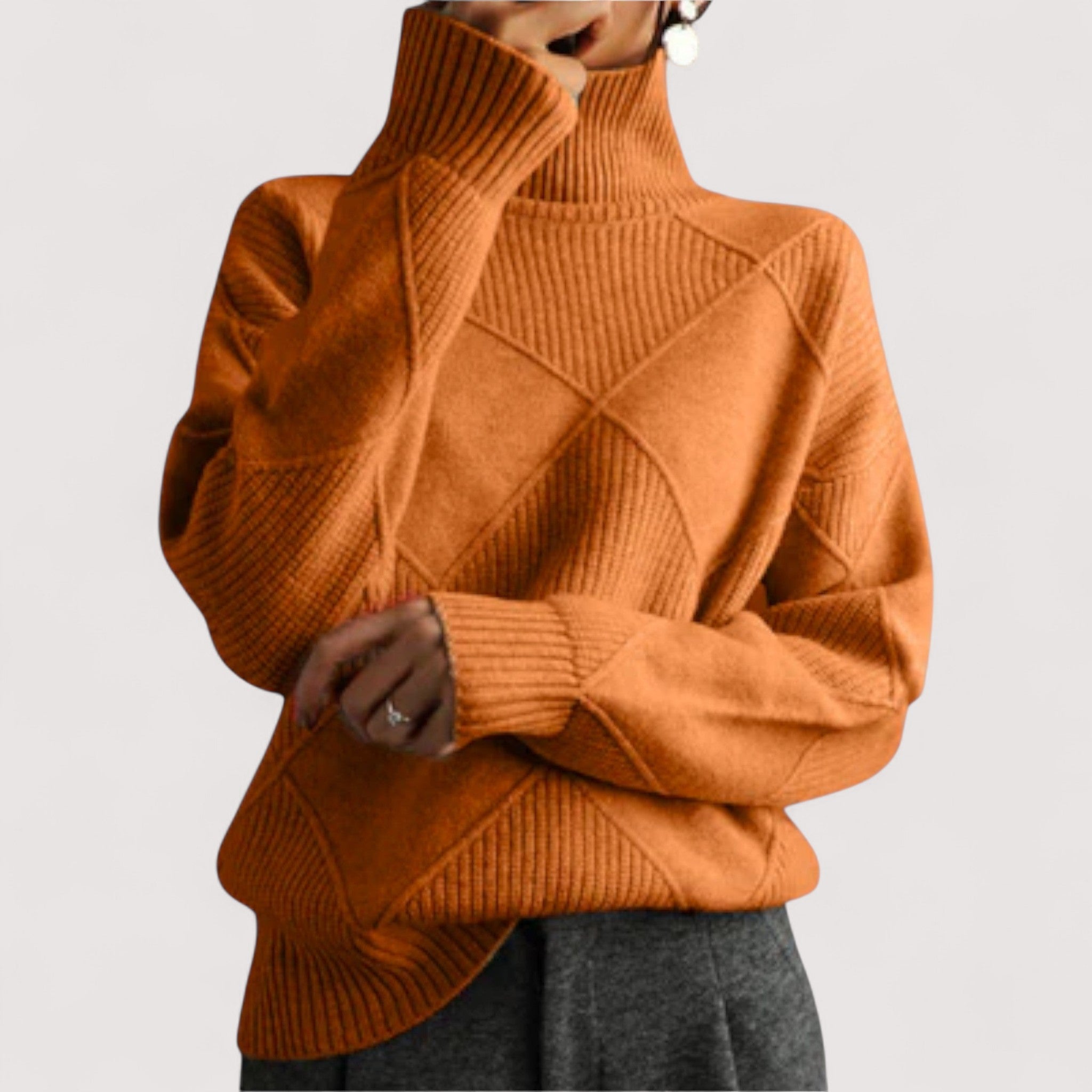 Leina | Eleganter Rollkragenpullover aus feinstem Cashmere