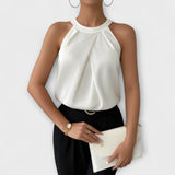 Isolde | Elegante Satinbluse mit verführerischem Off-Shoulder-Design