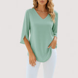 Leontine | Elegante Bluse mit verführerischem V-Ausschnitt