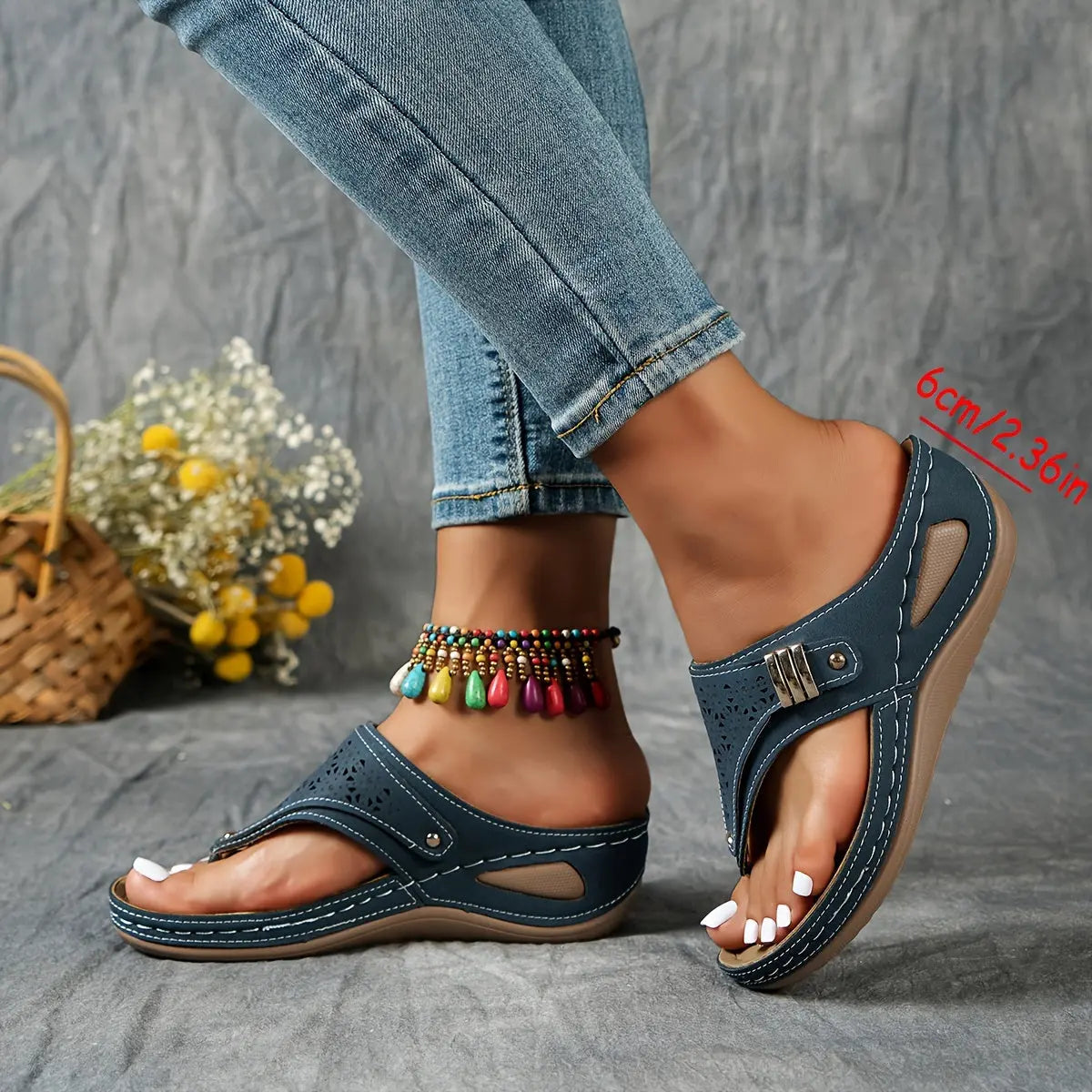 Élodie | Exquisite Keil-Zehensandalen für anspruchsvolle Damen
