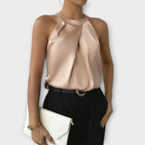 Isolde | Elegante Satinbluse mit verführerischem Off-Shoulder-Design