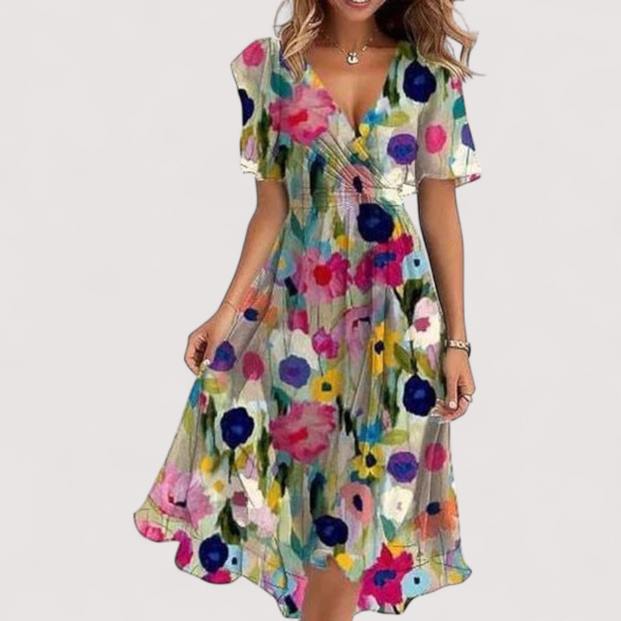 Loretta | Zauberhaftes Sommerkleid aus edelster Seide