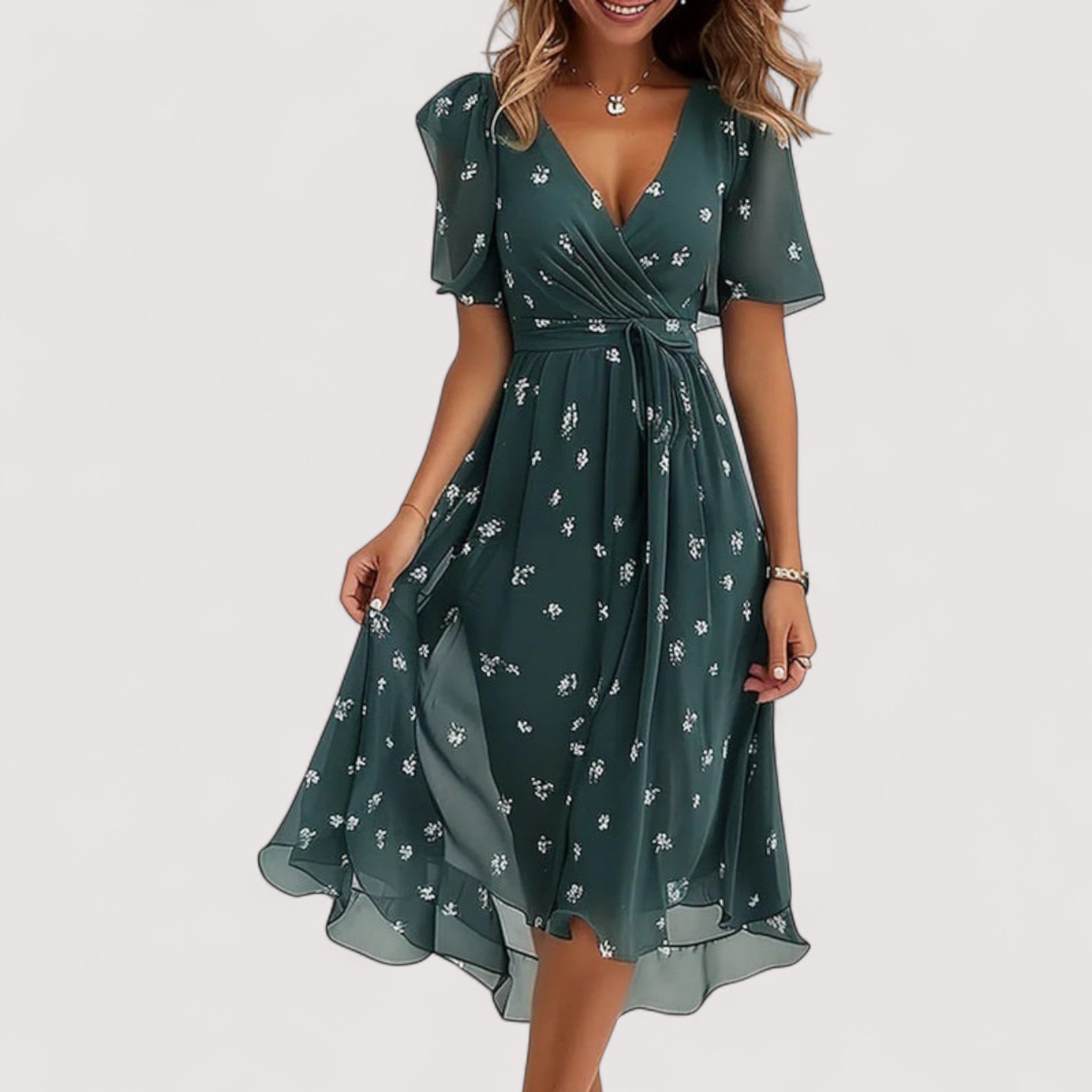 Loretta | Zauberhaftes Sommerkleid aus edelster Seide