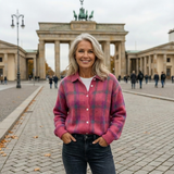 Felicia | Eleganter Retro-Karopullover aus edelster Wolle