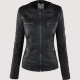 Laurina | Elegante Bikerjacke mit luxuriöser Kapuze