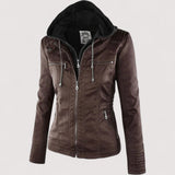 Laurina | Elegante Bikerjacke mit luxuriöser Kapuze