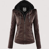 Laurina | Elegante Bikerjacke mit luxuriöser Kapuze