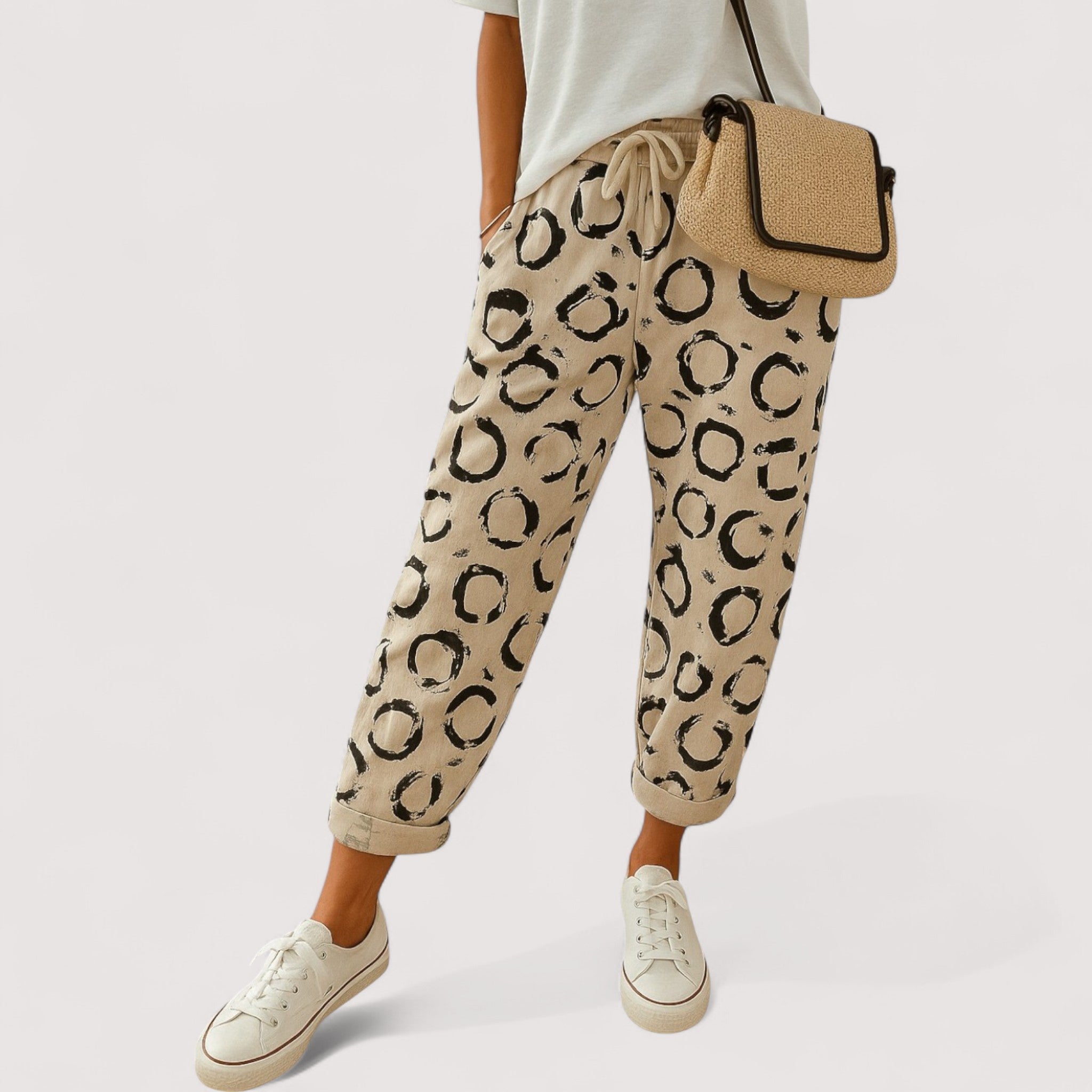 Romy | Elegante Bedruckte Hose aus feinstem Stoff