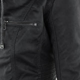 Laurina | Elegante Bikerjacke mit luxuriöser Kapuze