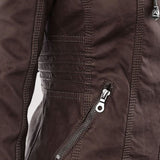 Laurina | Elegante Bikerjacke mit luxuriöser Kapuze