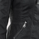 Laurina | Elegante Bikerjacke mit luxuriöser Kapuze