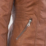Laurina | Elegante Bikerjacke mit luxuriöser Kapuze