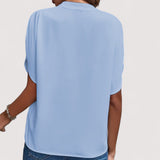 Rosmarie | Elegante drapierte Bluse aus edlem Stoff