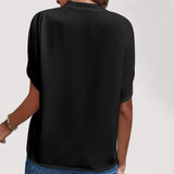 Rosmarie | Elegante drapierte Bluse aus edlem Stoff
