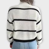 Chavala | Eleganter Rollkragenpullover mit luxuriösem Streifenmuster
