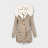 Isolde | Elegante, wasserfeste Winterjacke mit luxuriöser Pelzfutterung