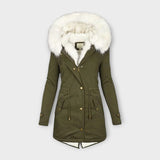 Isolde | Elegante, wasserfeste Winterjacke mit luxuriöser Pelzfutterung