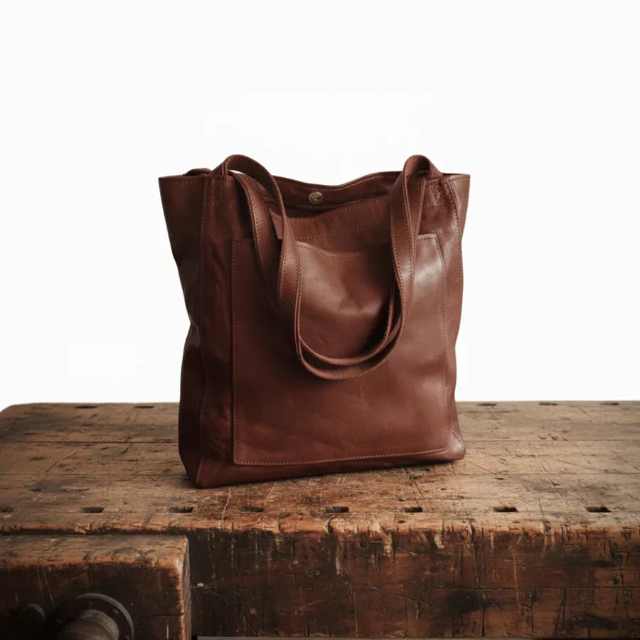 Laura | Elegante Tragetasche aus edlem Leder