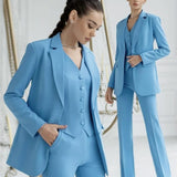 SOPHIE | Elegantes Kostüm mit Jacke, Hose und Weste in raffinierter Harmonie