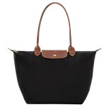 Charlotte | Elegante große Le Pliage Tote in tiefschwarz