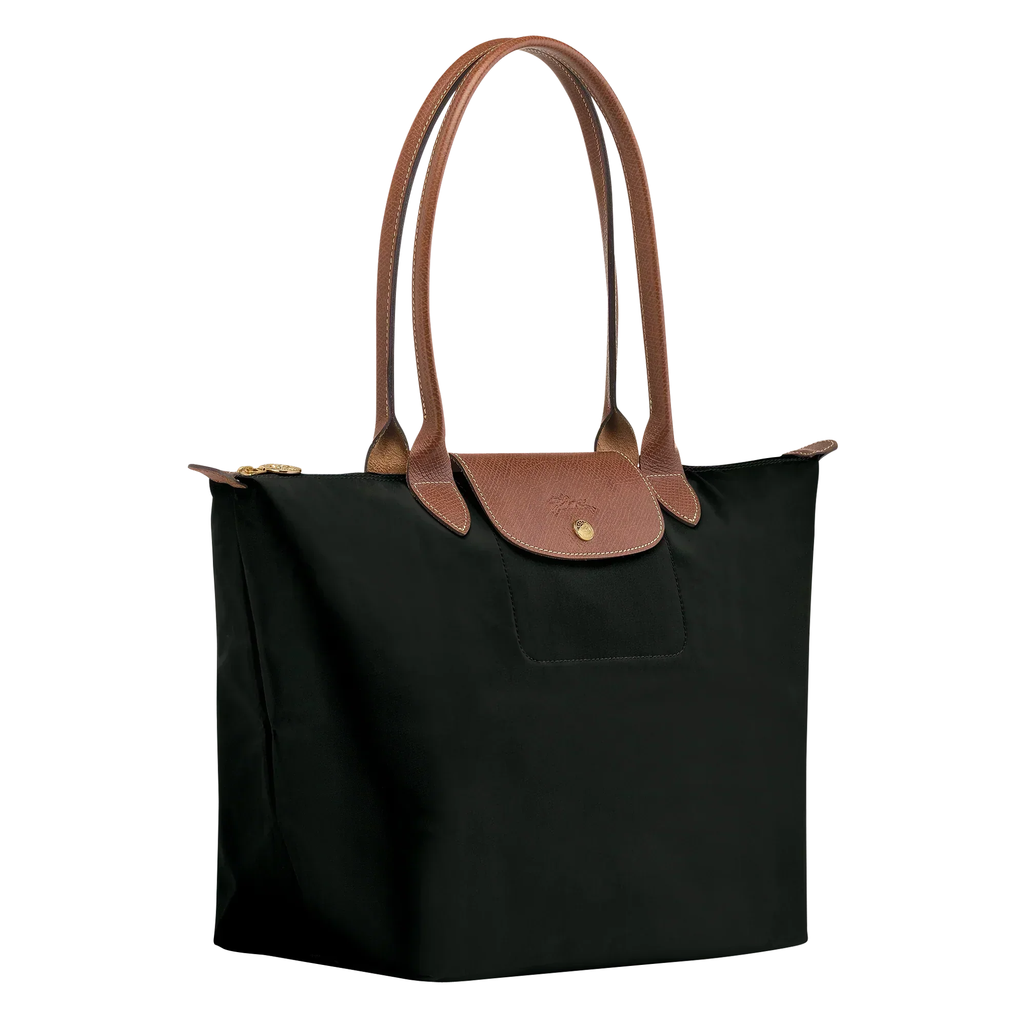 Charlotte | Elegante große Le Pliage Tote in tiefschwarz
