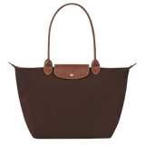 Charlotte | Großzügige Le Pliage Tote aus edlem Ebenholz