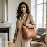 Laura | Elegante Tragetasche aus edlem Leder