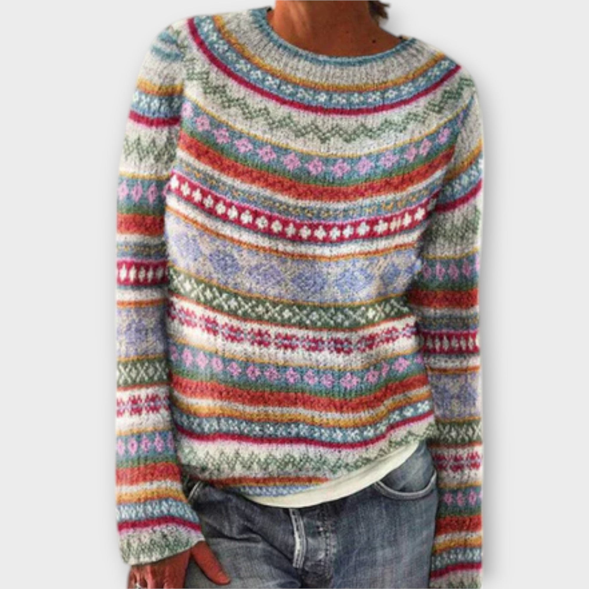Sofia | Eleganter Vintage-Strickpullover für anspruchsvolle Damen