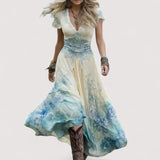 Viviane | Elegantes Kleid mit floralen Akzenten