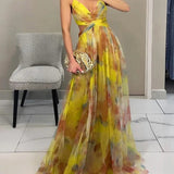 Giselle | Märchenhaftes Maxikleid mit floralen Verzierungen