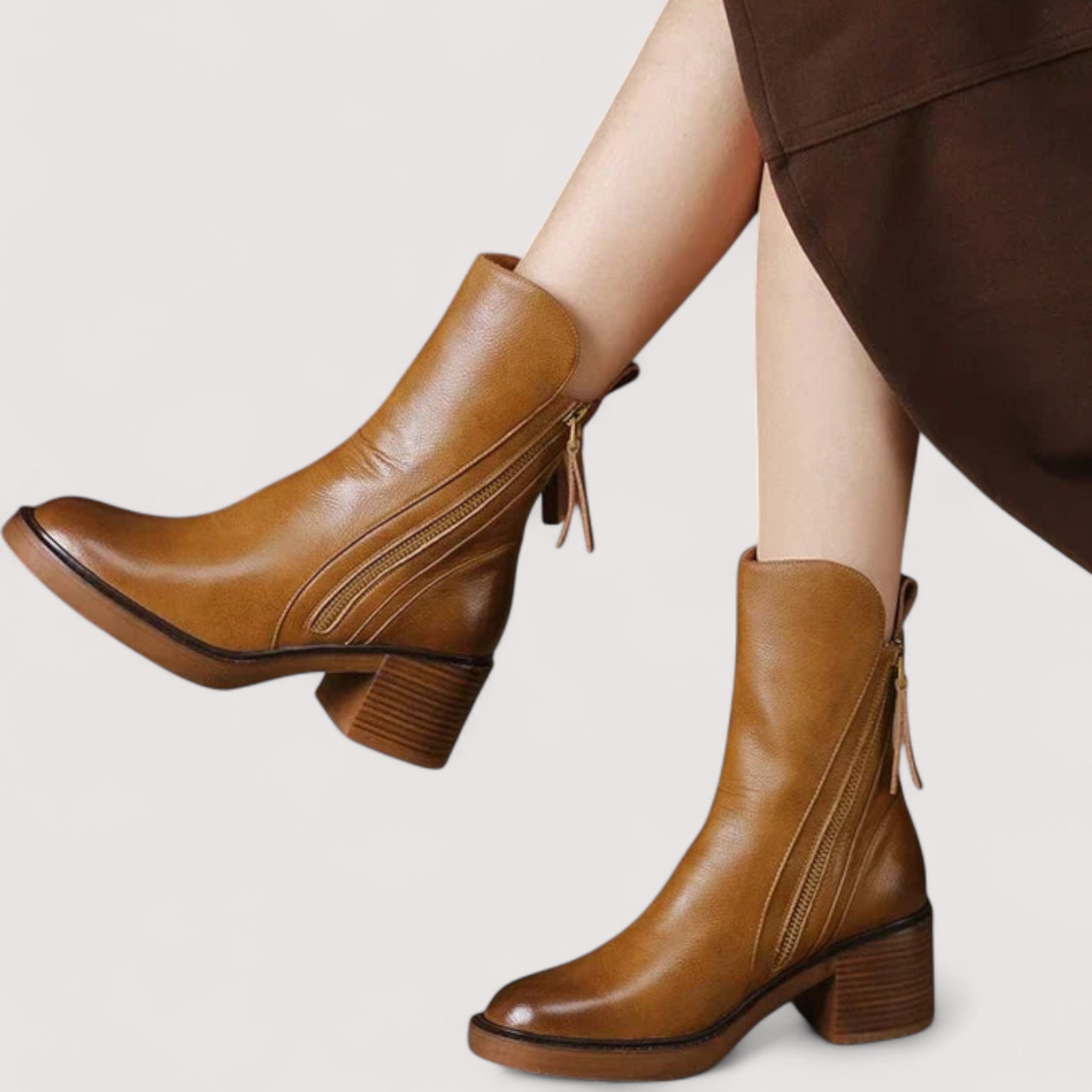 Adriana | Exquisite Lederstiefeletten für zeitlose Eleganz