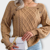 Aurora | Eleganter Strickpullover mit kunstvollen Knöpfen