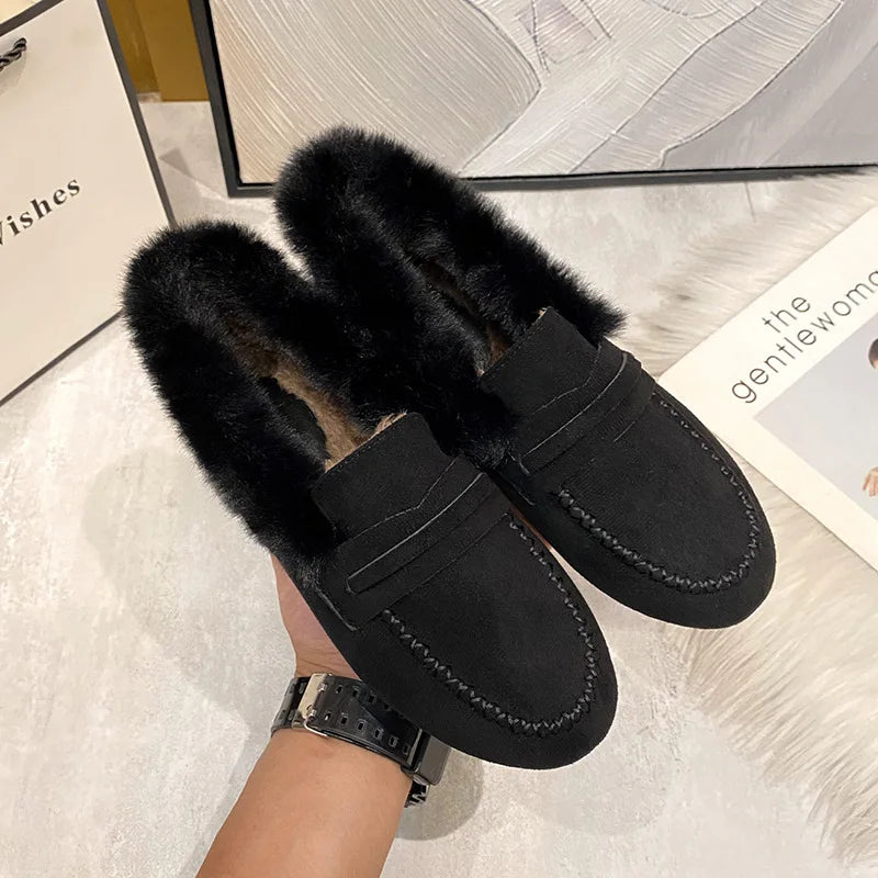 Cécile | Loafer mit Kunstfell