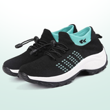 Isabella | Elegante orthopädische Schuhe aus feinster Strickware in sattem Grün und Schwarz