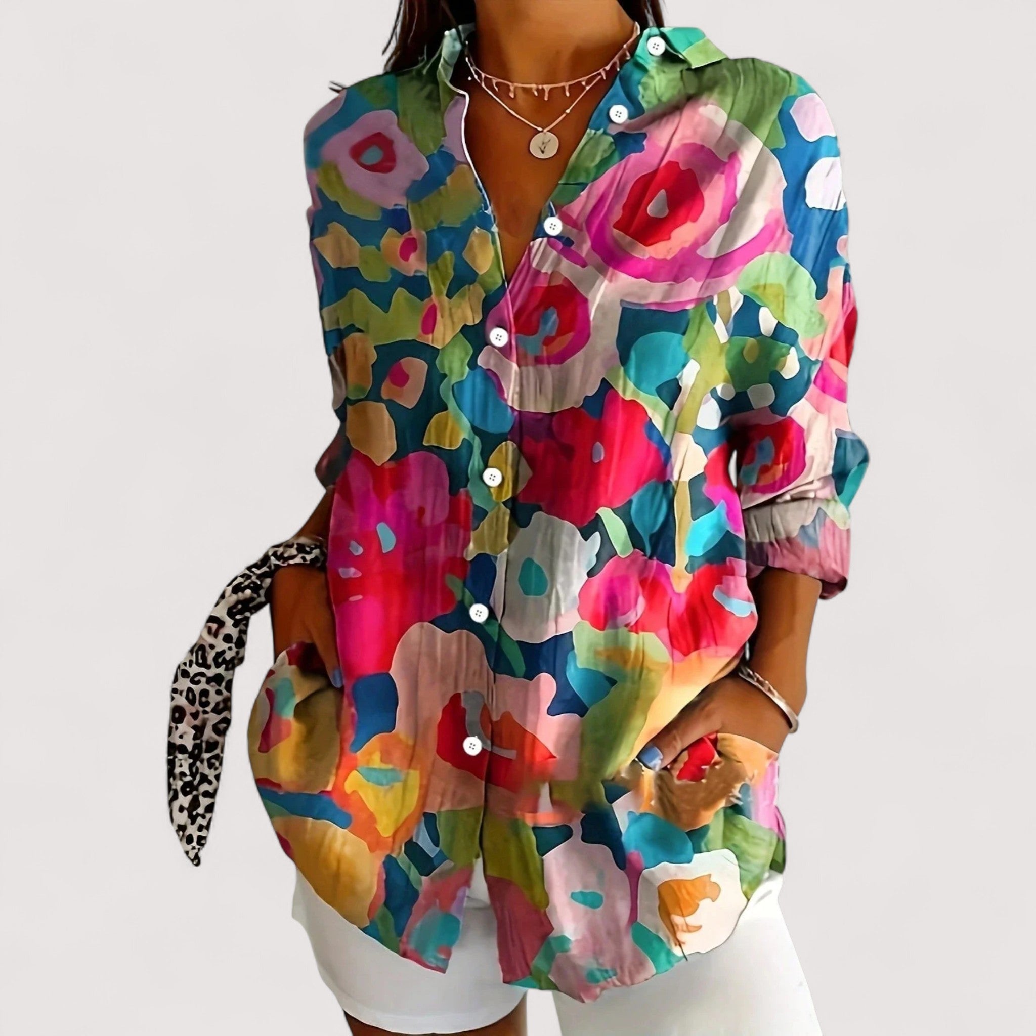 Annika | Farbenspiel der Eleganz mit exquisitem Print