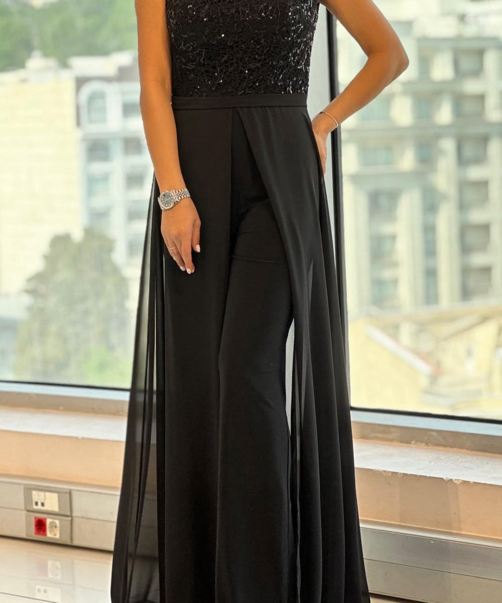 Louna | Zeitloser ärmelloser Jumpsuit aus edler Seide