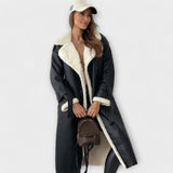 Aurora | Elegante Lange Jacke mit luxuriösem Fleecefutter und opulentem Teddykragen