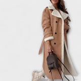Aurora | Elegante Lange Jacke mit luxuriösem Fleecefutter und opulentem Teddykragen