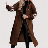 Maris | Elegante Damenjacke mit exquisiten Strickärmeln und luxuriöser Kapuze