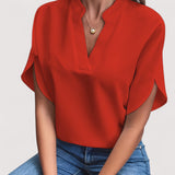 Rosmarie | Elegante drapierte Bluse aus edlem Stoff