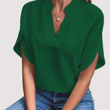Rosmarie | Elegante drapierte Bluse aus edlem Stoff