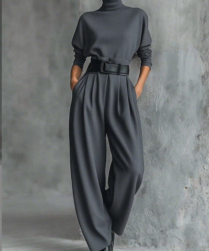 JULIETTE | Exquisites Ensemble aus Rollkragenpullover und eleganter Hose