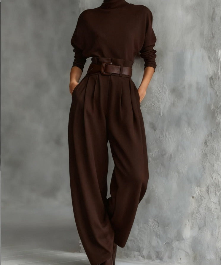 JULIETTE | Exquisites Ensemble aus Rollkragenpullover und eleganter Hose