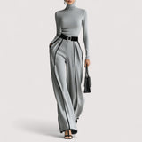 Noliane | Elegantes Langarmshirt mit luxuriösem Stehkragen – Set