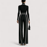 Noliane | Elegantes Langarmshirt mit luxuriösem Stehkragen – Set