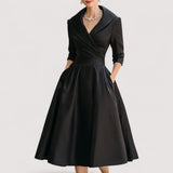 Lorenza | Elegantes Midi-Kleid aus luxuriösem Satin