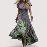 Viviane | Elegantes Kleid mit floralen Akzenten