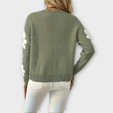 Aurora | Luxuriöser Strickpullover mit exquisitem Blumendesign