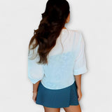 Olivia | Elegante Bluse mit verführerischer Offenvorderseite