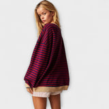 Marianne | Oversize-Pullover mit luxuriösem Streifenmuster
